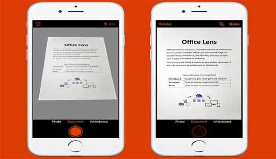 Office Lens App for iPhone