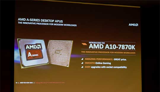AMD A10-7870K APU: clocked at 3.9 GHz, Unlocked, Price $149
