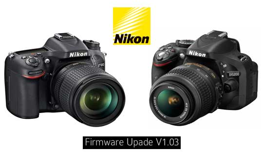 Firmware 1.03 update for Nikon D7100 and Nikon D5200 cameras