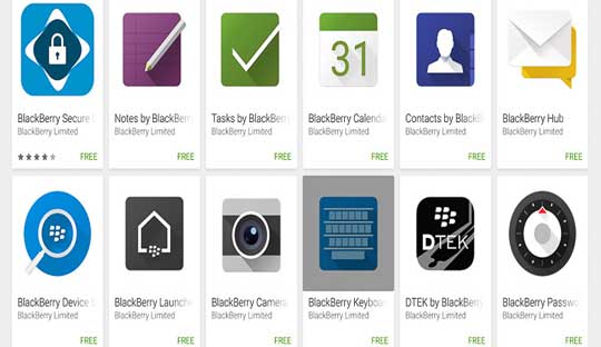 BlackBerry Priv Android Apps