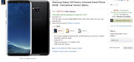 Unlocked Samsung Galaxy S8 Price in USA