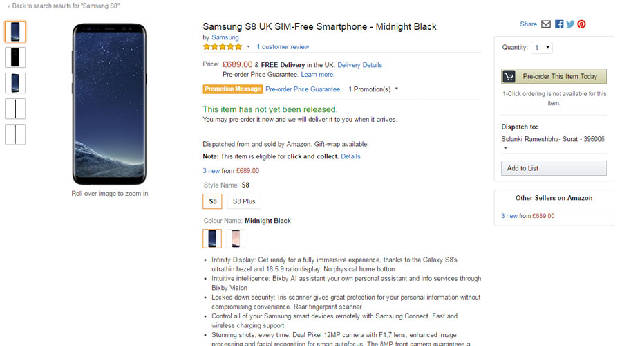 Samsung S8 UK Price & Samsung S8 Plus UK Price