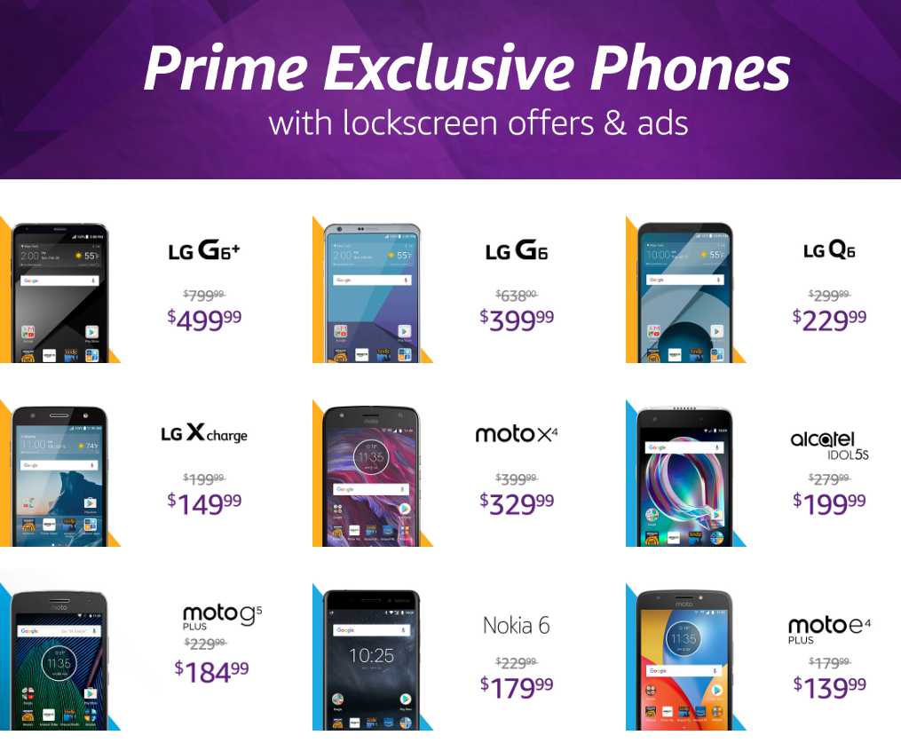 Amazon Prime Exclusive Phones
