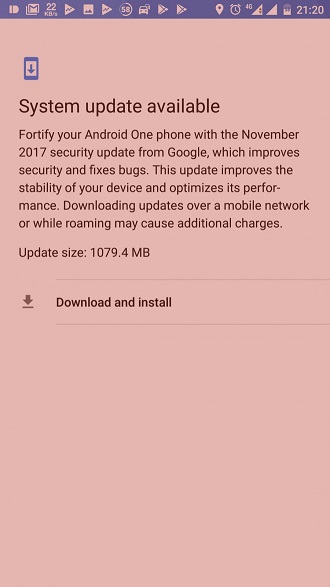 Xiaomi Mi A1 update