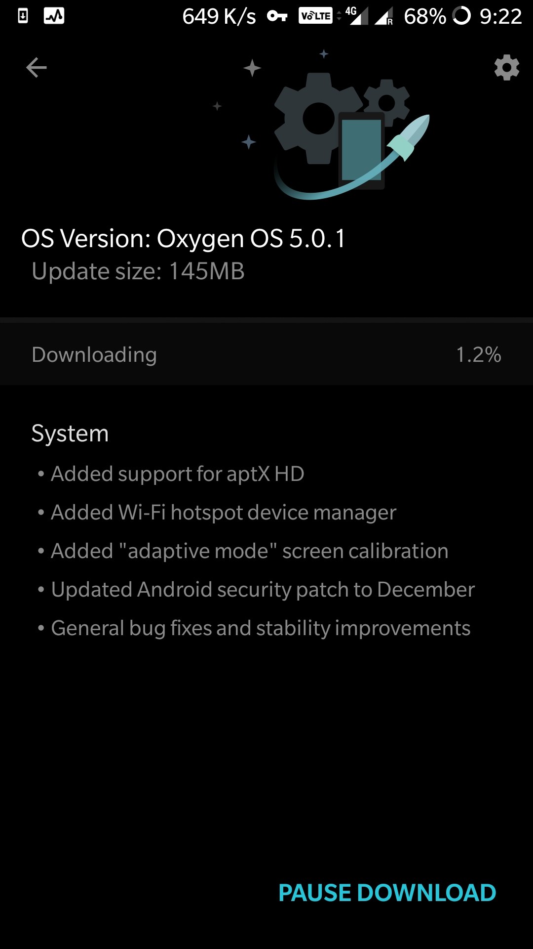 OxygenOS 5.0.1 Update