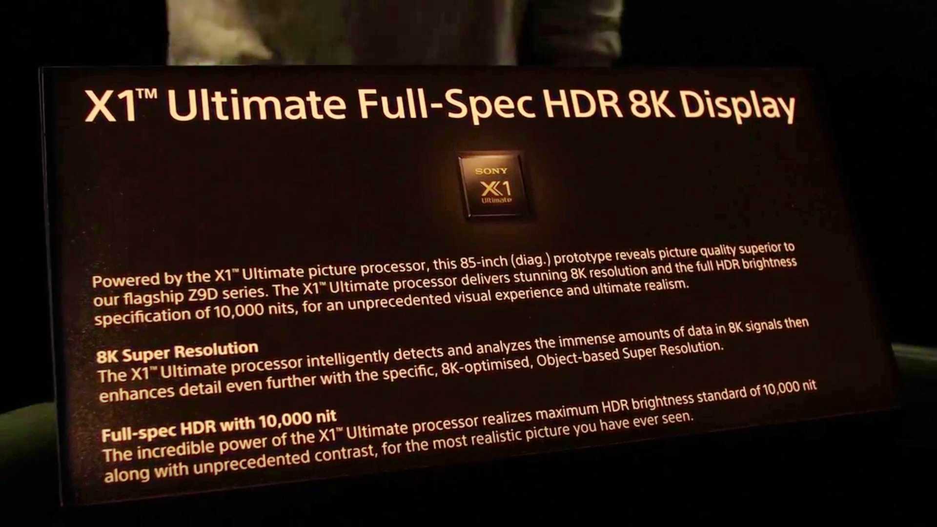 Sony X1 Ultimate Processor