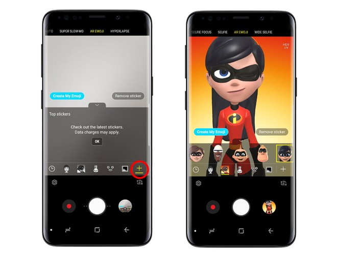 The Incredibles AR Emoji Galaxy S9