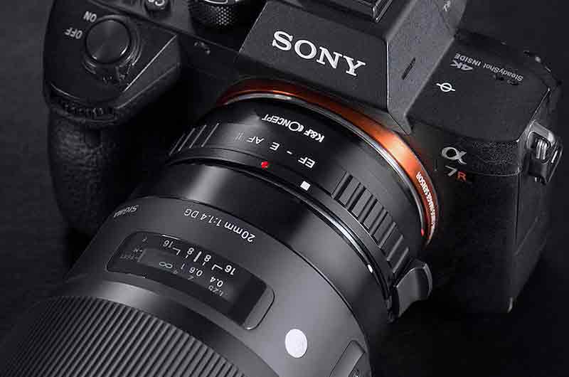Canon EF lenses to Sony E mount Cameras
