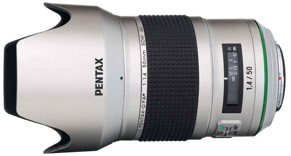 HD Pentax-D FA * 50mm f/1.4 SDM AW Silver Edition