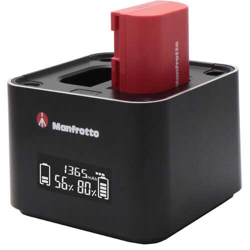 Manfrotto ProCube Professional Twin Charger for Nikon, Sony, and Canon Batteries