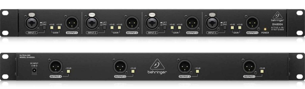 Behringer DI4800A DI box with a Booster and Line isolator