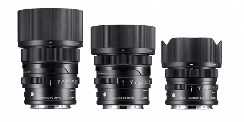 Sigma 24mm f3.5, 35mm f2, and 65mm f2 DG DN Contemporary Lenses