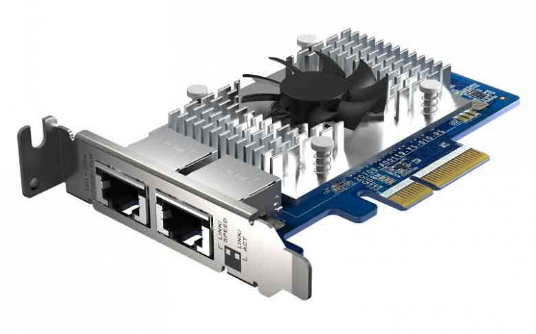QNAP QXG-10G2T-X710 expansion card with Intel X710 Ethernet controller
