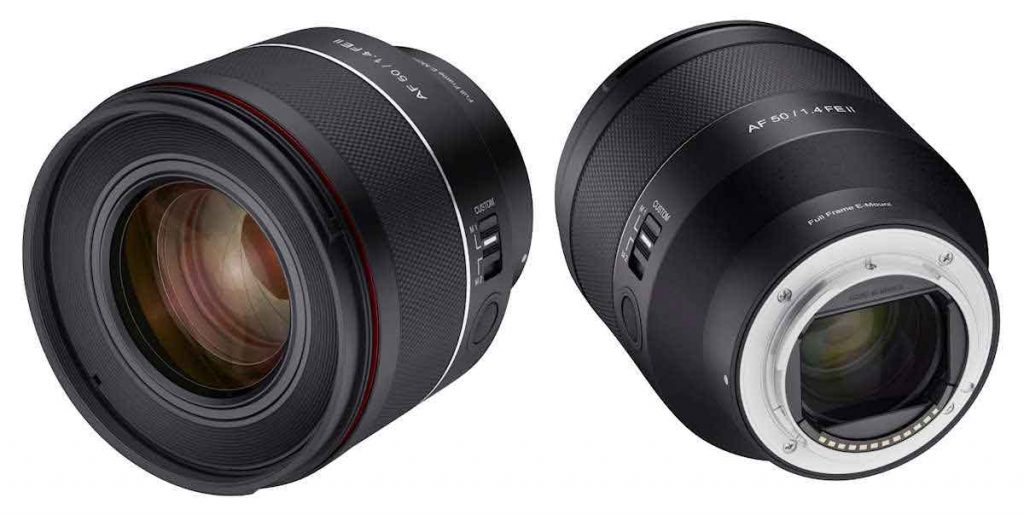 Samyang 50mm F1.4 FE II Sony E mount lenses 