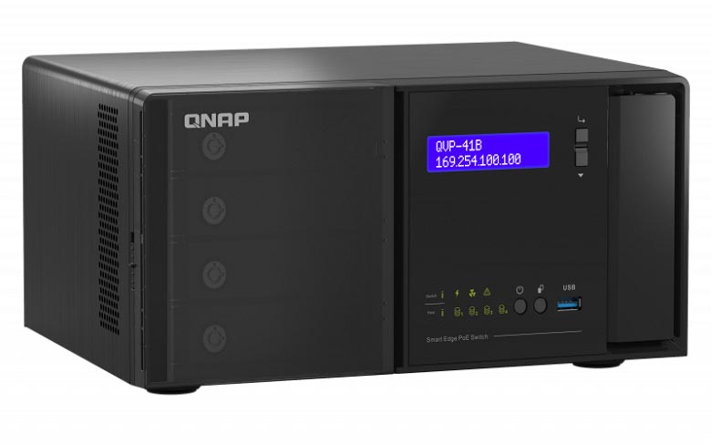 QNAP NVR QVP-41B Power over Ethernet switch