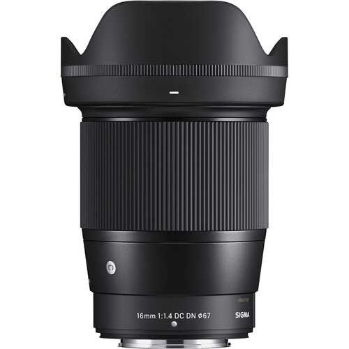 Sigma 16mm F1.4 DC DN Contemporary, 30mm F1.4 DC DN Contemporary, and 56mm F1.4 DC DN Contemporary lenses.