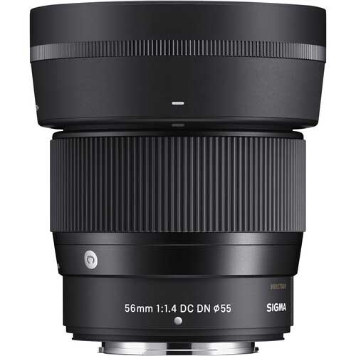 Sigma 16mm F1.4 DC DN Contemporary, 30mm F1.4 DC DN Contemporary, and 56mm F1.4 DC DN Contemporary lenses.