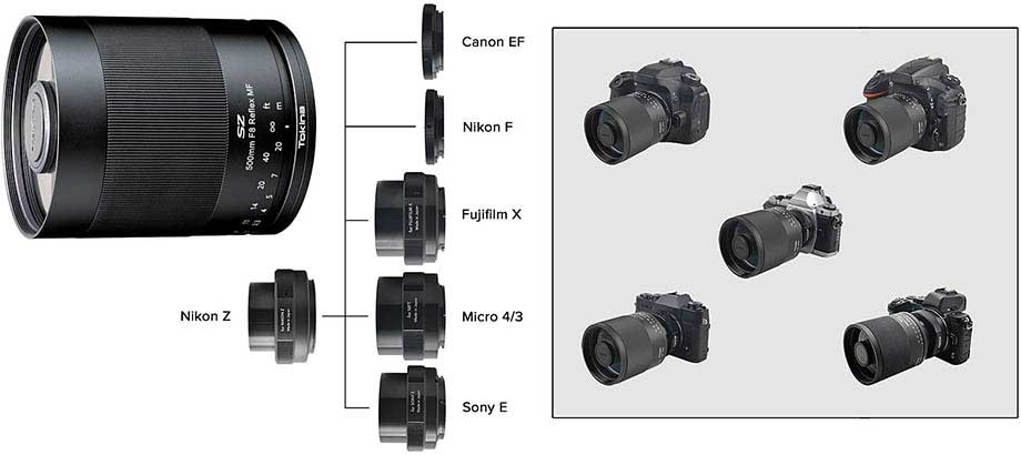 Tokina SZ Super Tele 500mm F8 Reflex MF catadioptric telephoto lens