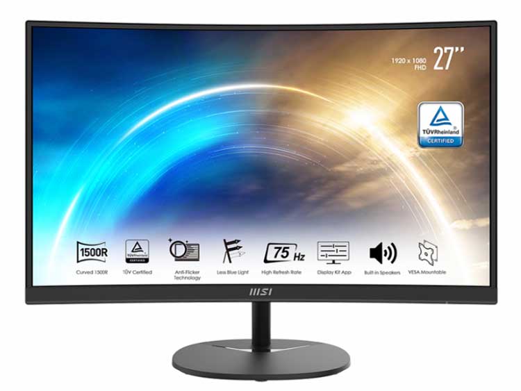MSI Pro MP271C 27 inch curved monitor