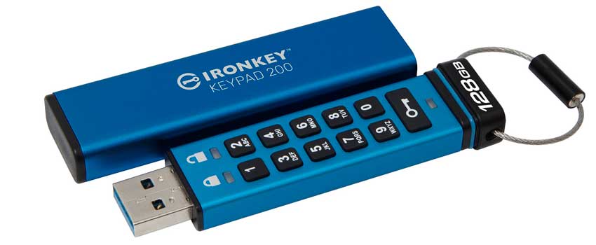 Encrypted USB 3.0 pen drive Kingston IronKey Keypad 200