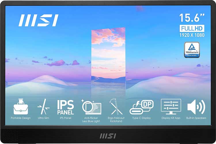Portable second display for laptop: MSI PRO MP161