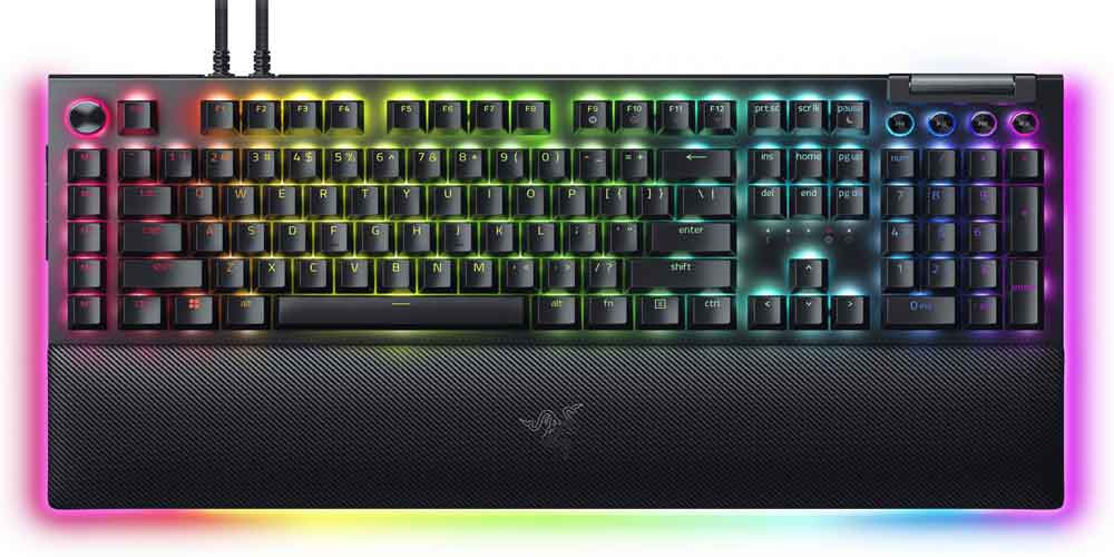 Razer BlackWidow V4 Pro linear clicky tactile wired mechanical gaming keyboard