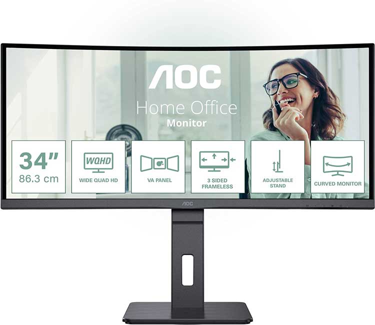 Best ultra wide monitor for work AOC CU34P3CV