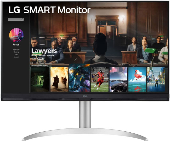 LG 32SQ730S 32-Inch 4K UHD Smart Monitor with WebOS