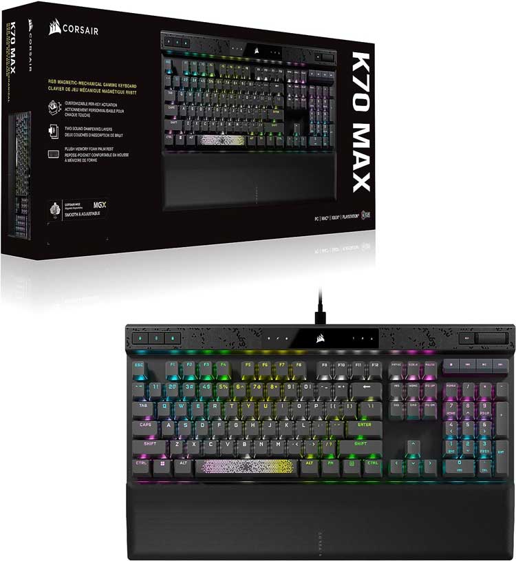 K70 Max Mechanical Gaming Keyboard from Corsair with Magnetic Switches