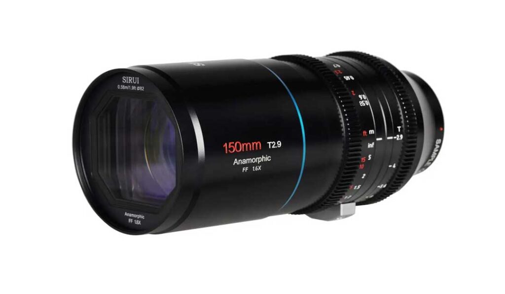 Sirui Venus 150mm T2.9 1.6x anamorphic cinema lens