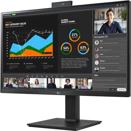 LG 27BQ75QC Monitor with built-in Webcam