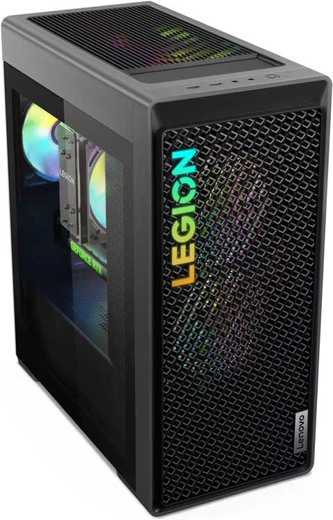 Lenovo Legion Tower 7i Gen 8 gaming desktop with Intel processor and water-cooling