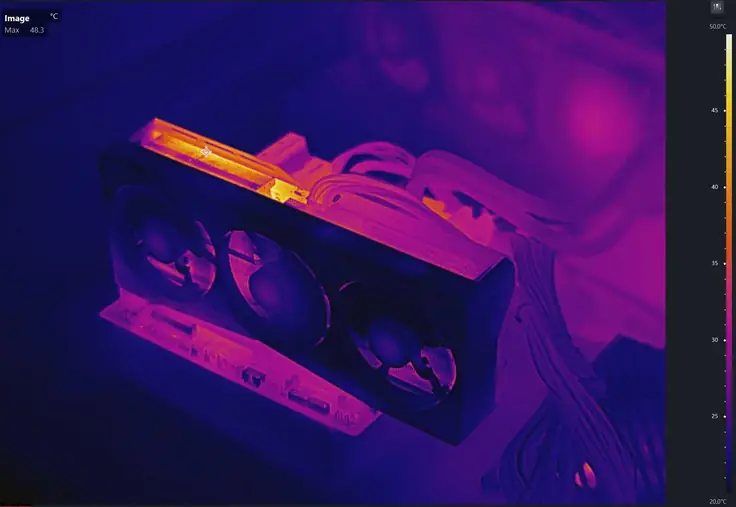 AORUS GeForce RTX 5070 MASTER review heat test