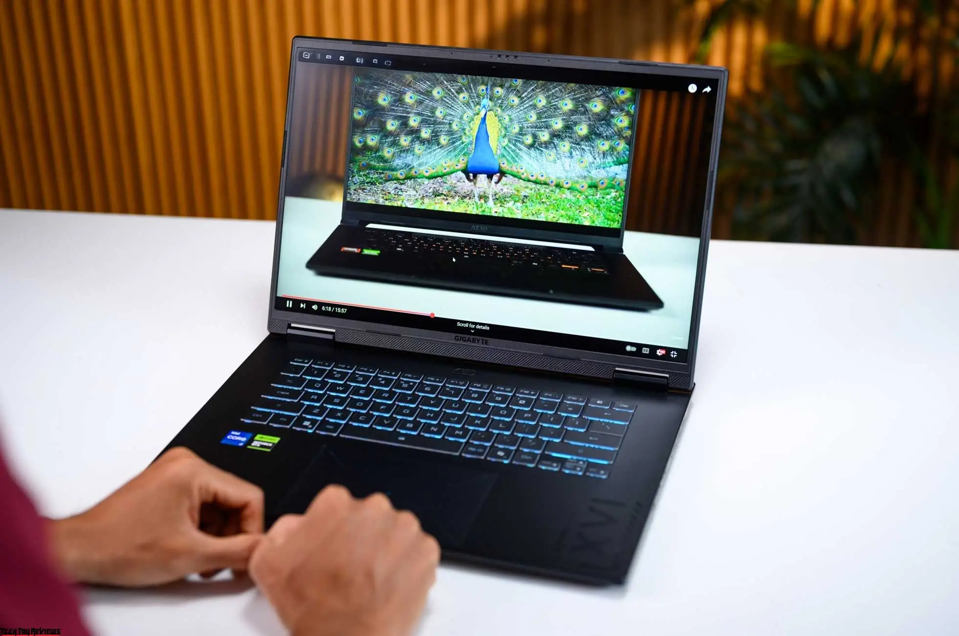 Gigabyte Gaming A16 Review: How Good Is the RTX 5050? display