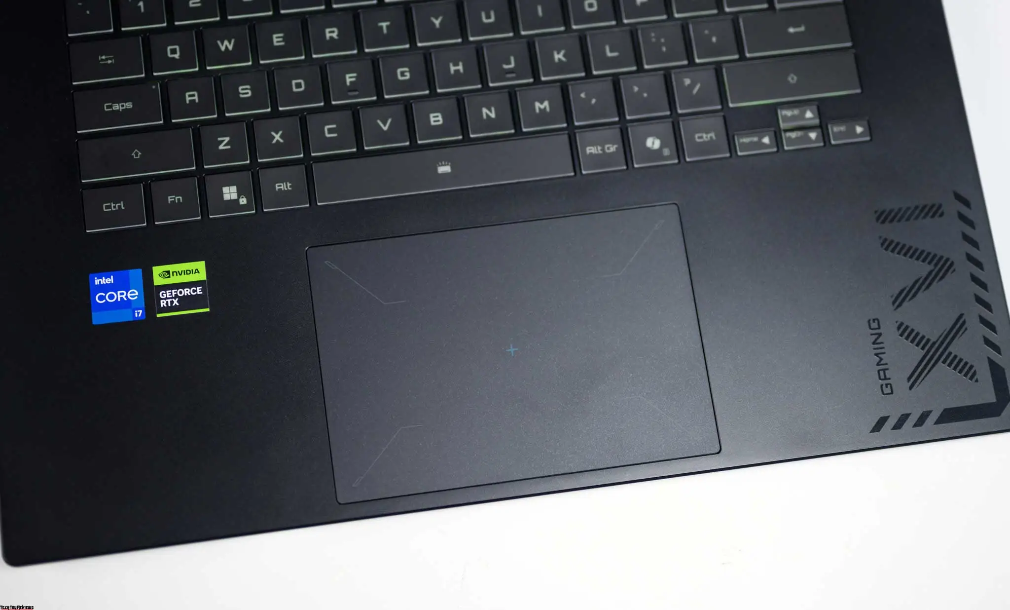 Gigabyte Gaming A16 Review: How Good Is the RTX 5050? keyboard and touchpad